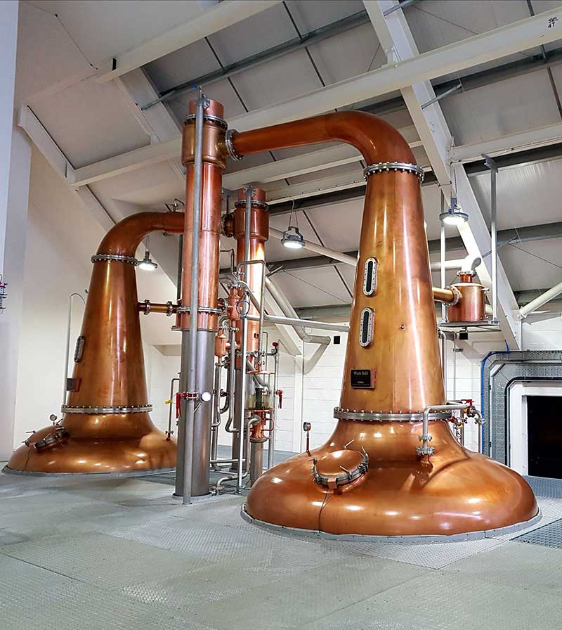 Whisky stills at Isle of Harris Distillery