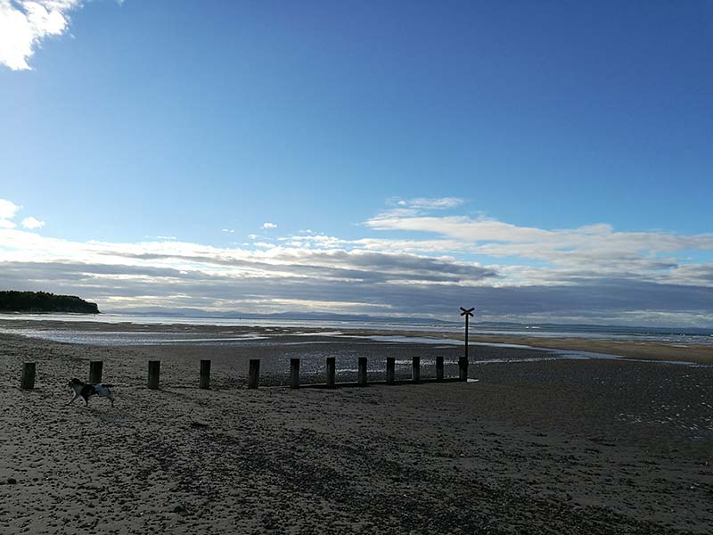 Findhorn beach with breakers