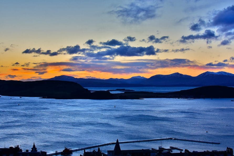 View from McCaig's Tower Oban at sunset - Things to do in Argyll