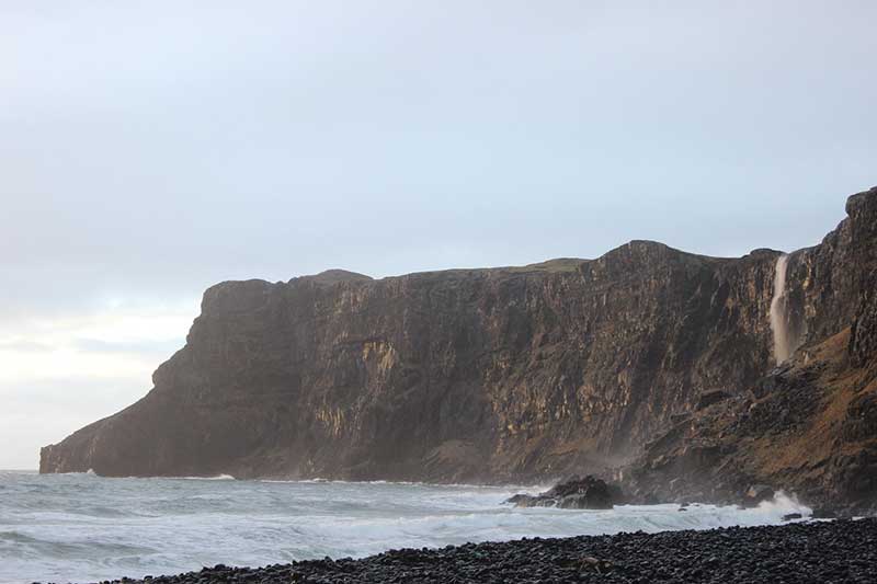 Talisker beach cliffs Isle of Skye