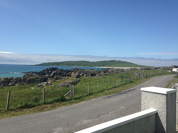 View from front garden of family home in West Hynish,Isle of Tiree