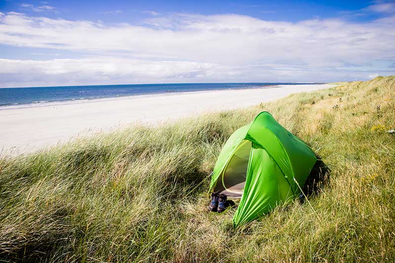 Wild camping on South Uist - Hebridean Way accommodation, photo by Kathi Kamleitner