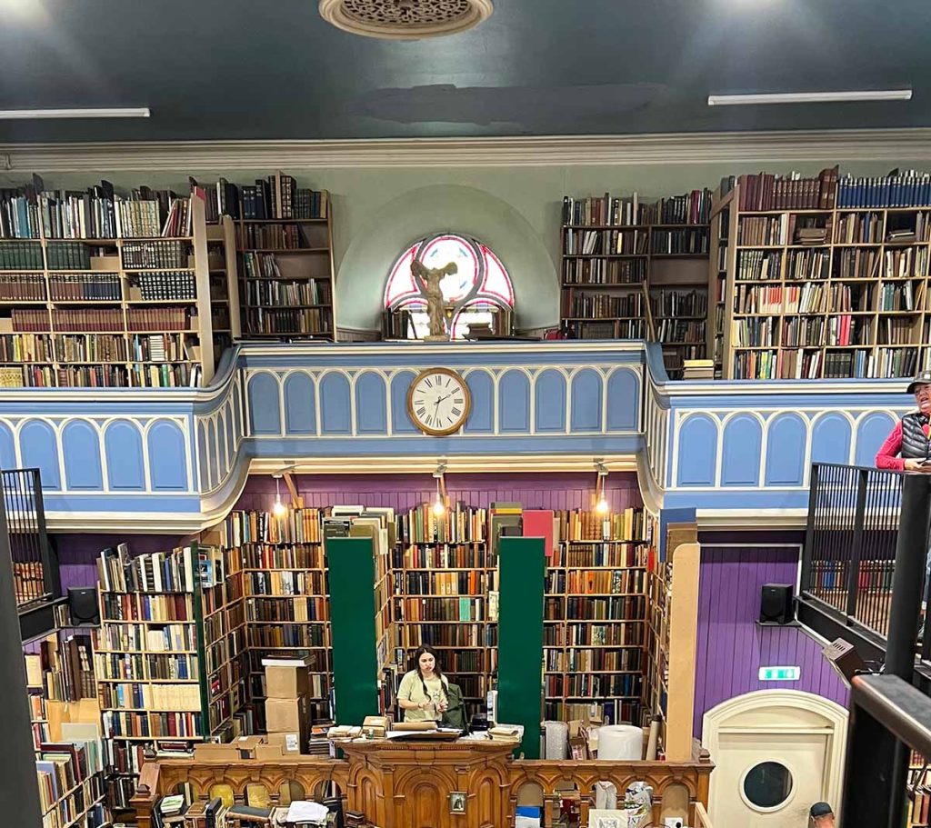 Leakey's bookshop Inverness - shelves of books