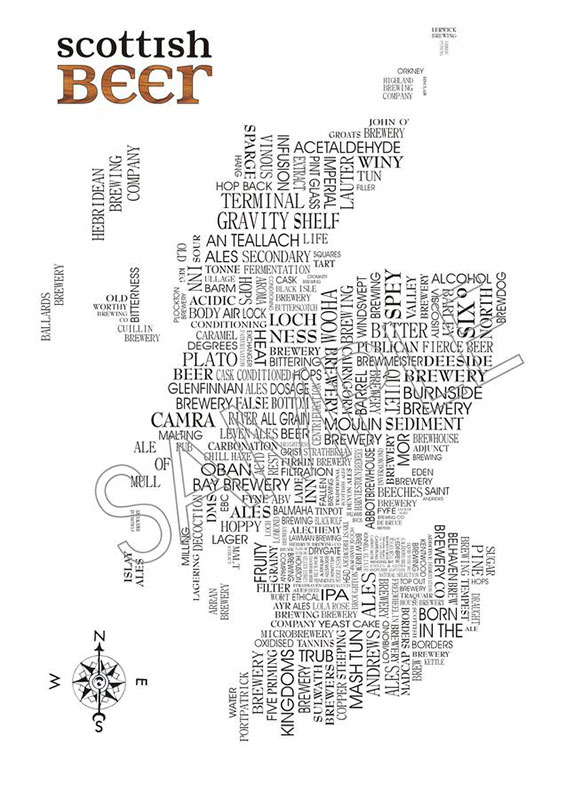 Scottish gifts - Scottish beer map
